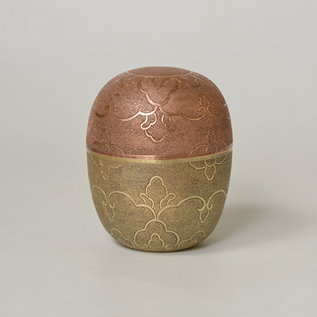 「No. 10　唐花文茶器 / Tea caddy, Arabesque, brass, copper」の写真　その2