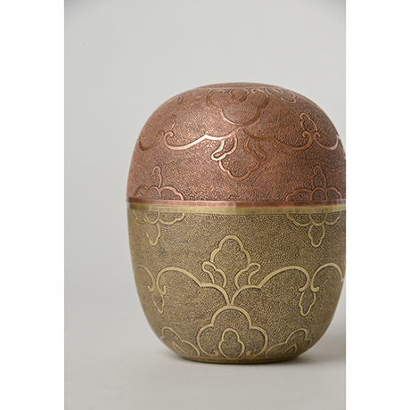 「No. 10　唐花文茶器 / Tea caddy, Arabesque, brass, copper」の写真　その6