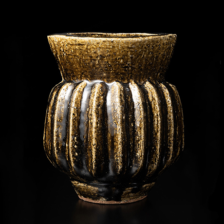 No.2 鐵藥扁壷 / Flat vase, Iron glaze | しぶや黒田陶苑