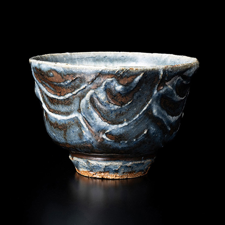 「No.9　呉洲泥刷毛目碗 / Tea bowl, Underglazed cobalt, Brush marked with mud decoration　」の写真　その1