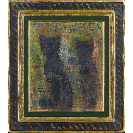 「No.27　黒の二重像 / Framed painting “Double image in black”」の写真　その2