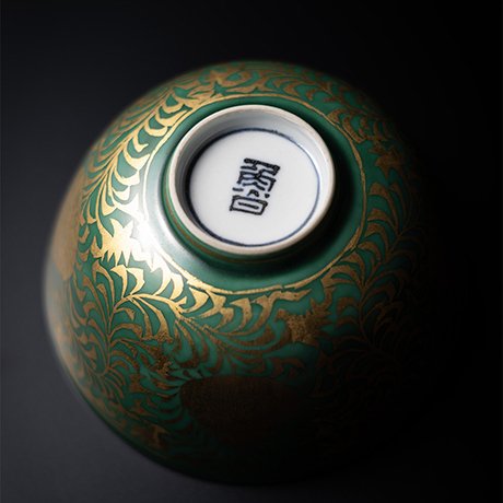 「No.36　青金襴手向付　六人 / A set of 6 deep bowls, gold leaf decoration on green enamel」の写真　その2