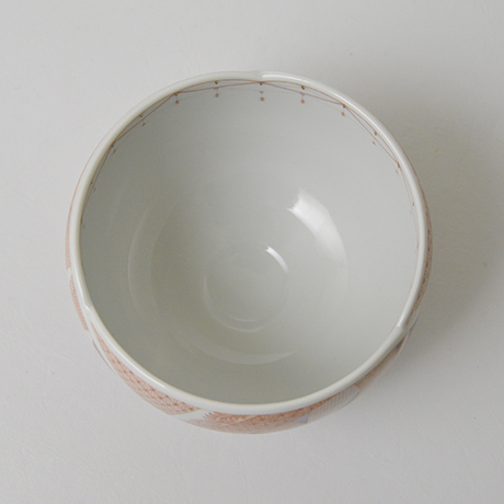 「No.2　赤絵細描網紋茶碗 / Tea bowl, Overglazed red enamel」の写真　その4