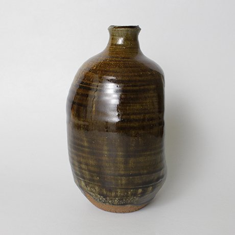 「49.あめ釉徳利 / Sake bottle, Iron glaze」の写真　その4