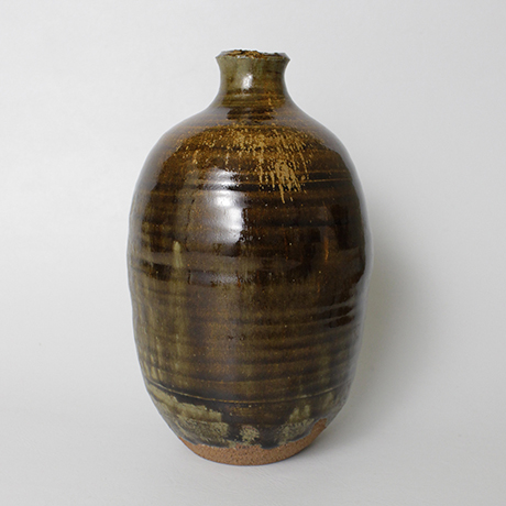 「49.あめ釉徳利 / Sake bottle, Iron glaze」の写真　その3